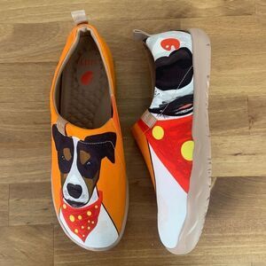 UIN Men's Slip On Loafers Jack Russell Terrier (Sz 44.5)